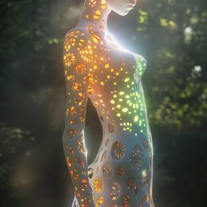 statue-woman-with-lights-her-back